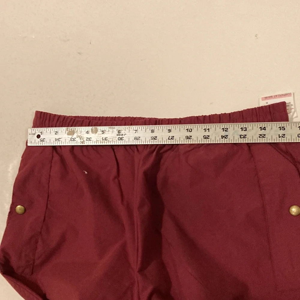 NWT Men’s Burgundy Golf Pants, Drawstring +Elastic Waist; Adjustable Ankles; SzM